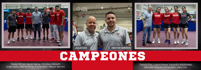 atletas campeones y entrenadores