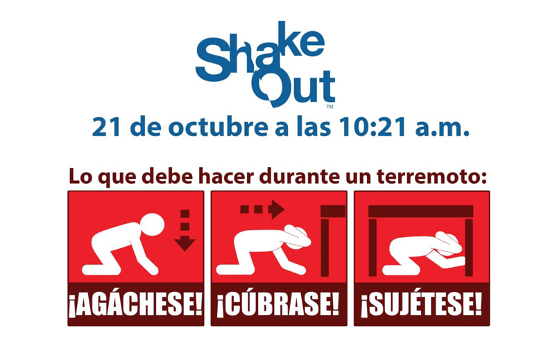 los tres pasos del ShakeOut 