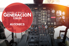 Foto del interior de la cabina de un avión