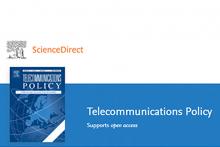 Portada de la revista académica Telecommunications Policy 